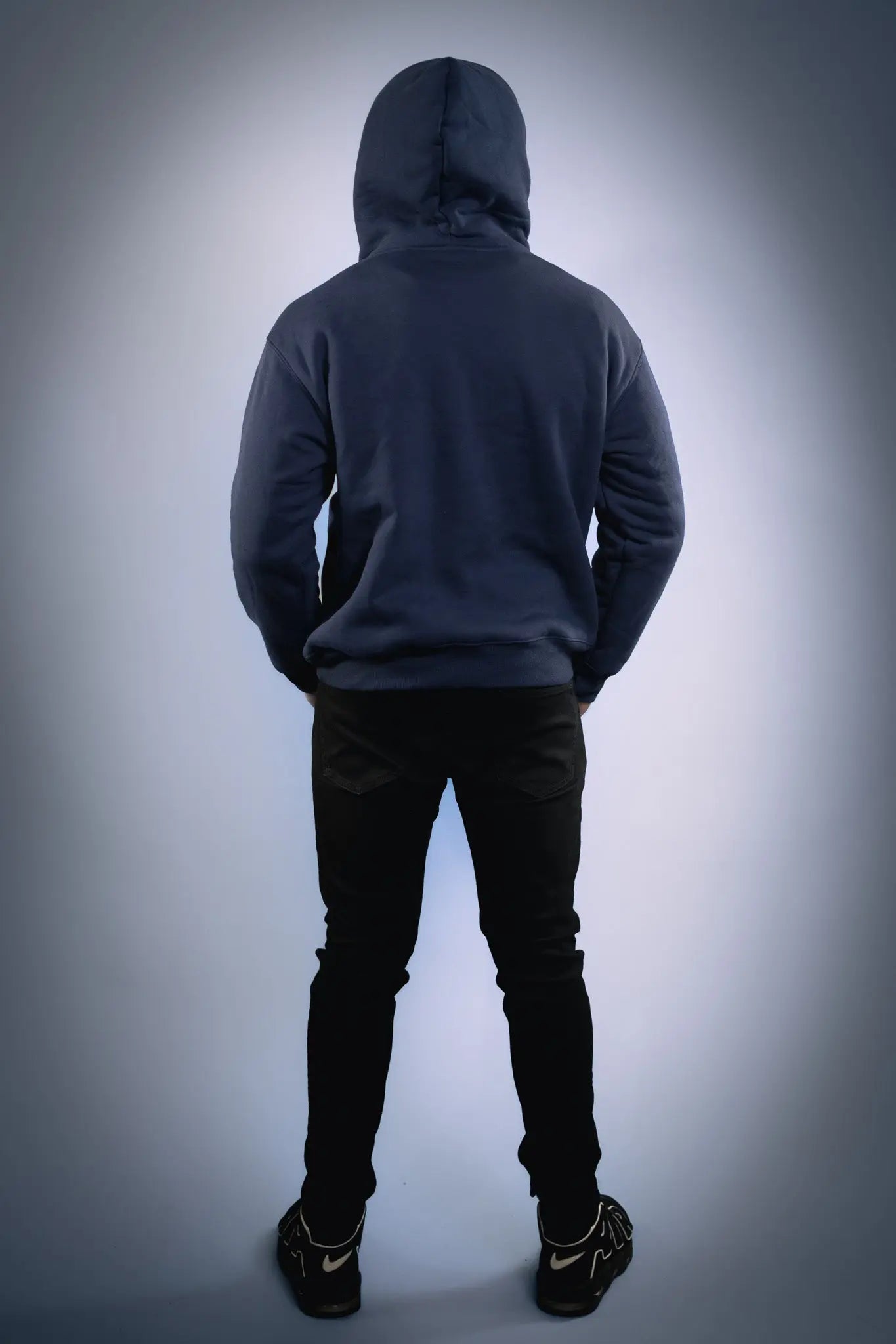Rickay navy blue hoodie for men front fit