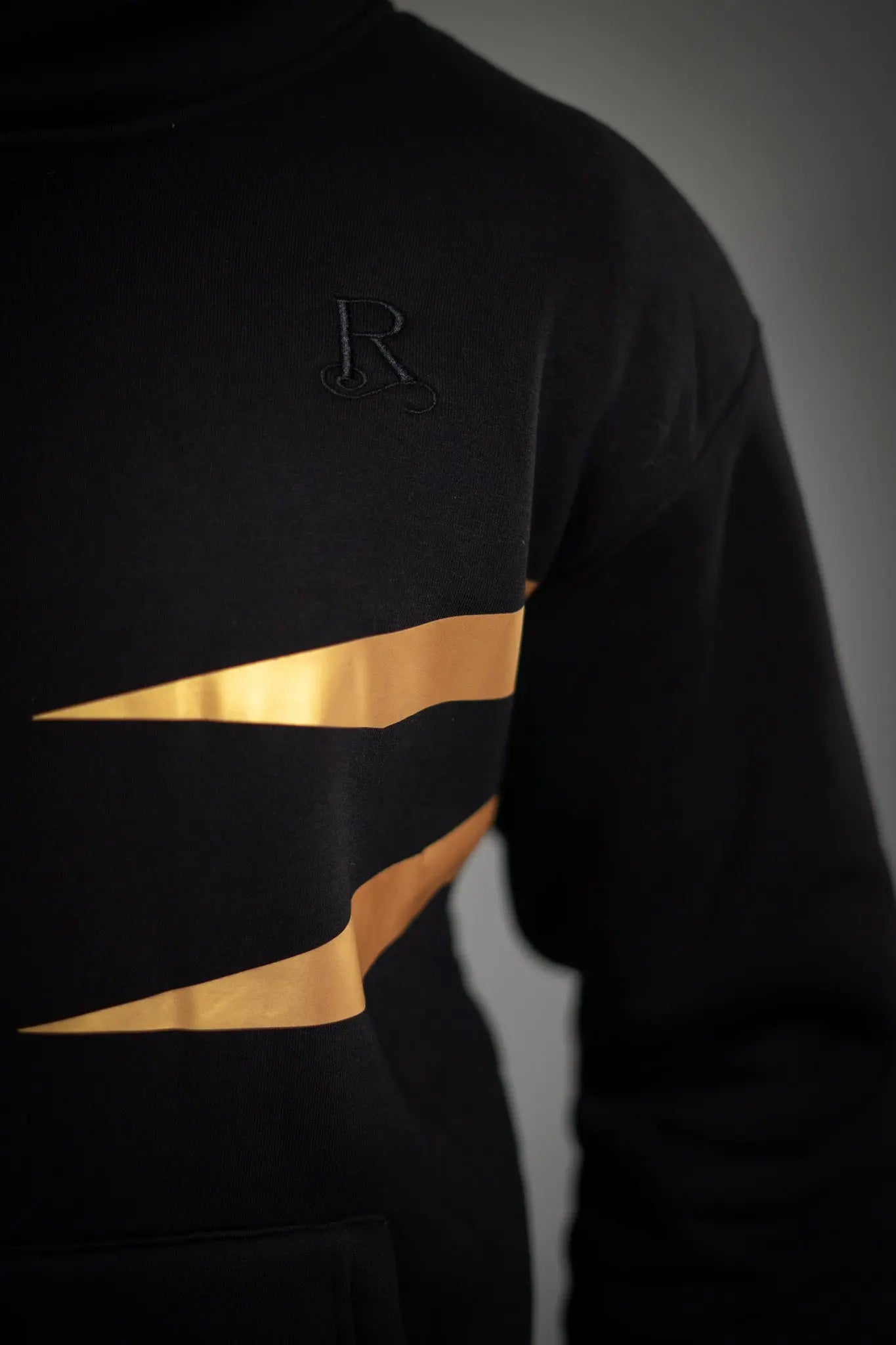Black hoodie Canada Rickay Gold Mark unisex streetwear