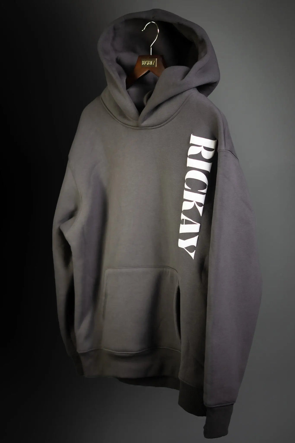 Rickay premium grey hoodie relaxed oversized fit