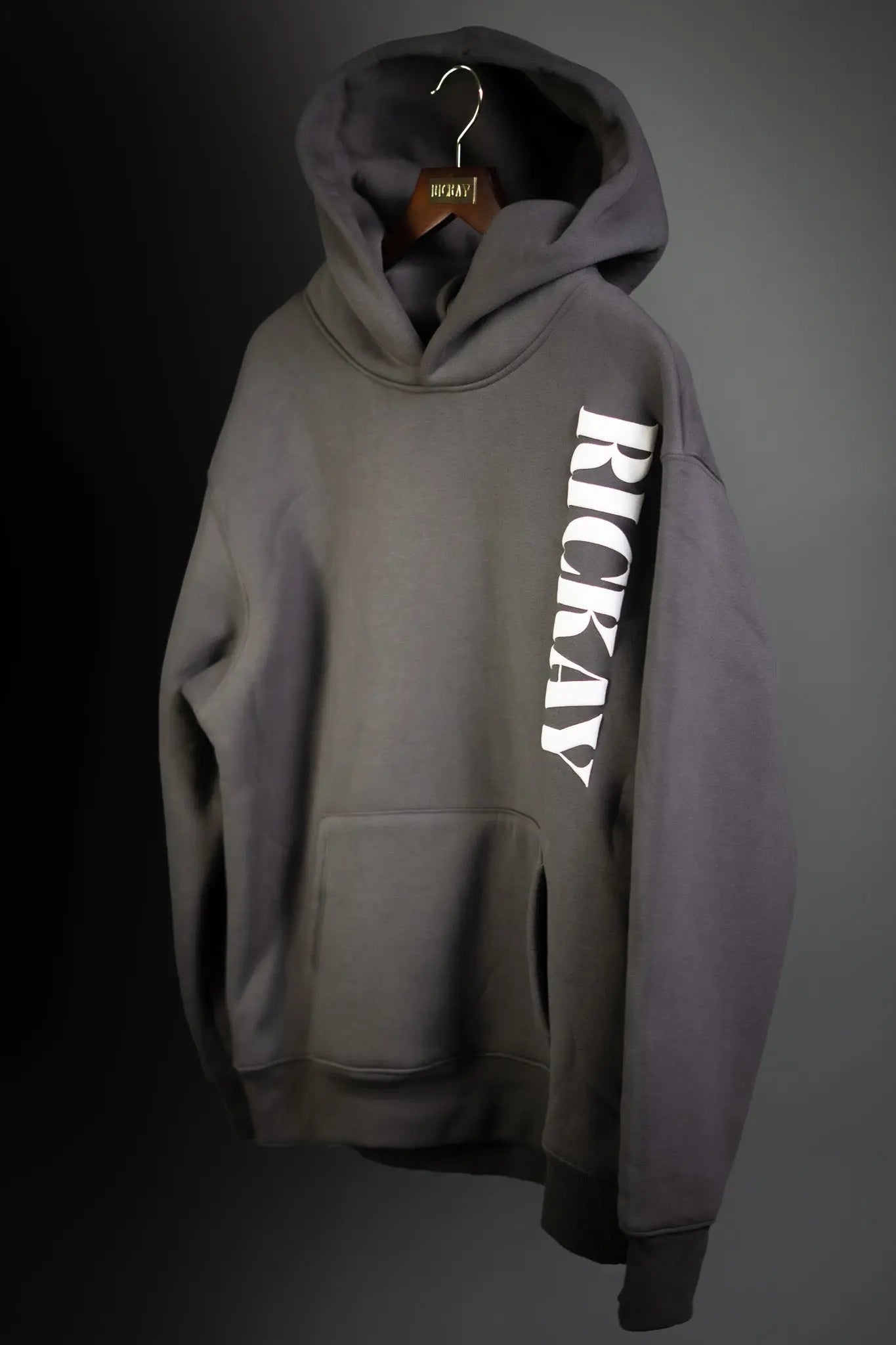 Rickay premium grey hoodie relaxed oversized fit