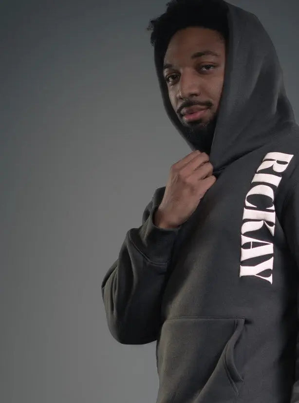 Rickay grey oversized hoodie front casual fit