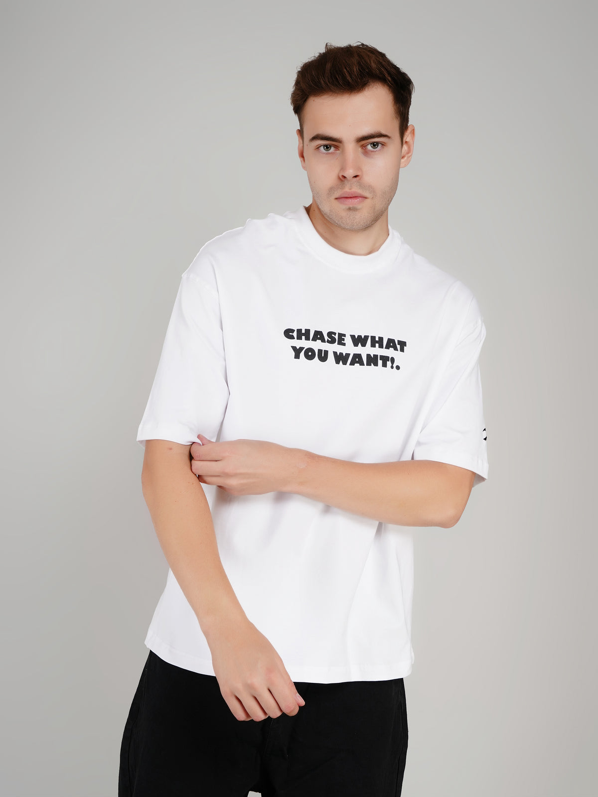 NO EXCUSES Oversized Drop-Shoulder White T-Shirt | Canada