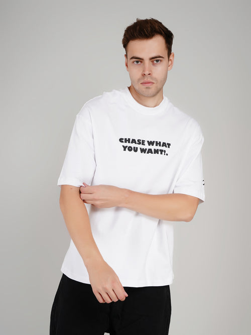 NO EXCUSES Oversized Drop-Shoulder White T-Shirt | Canada