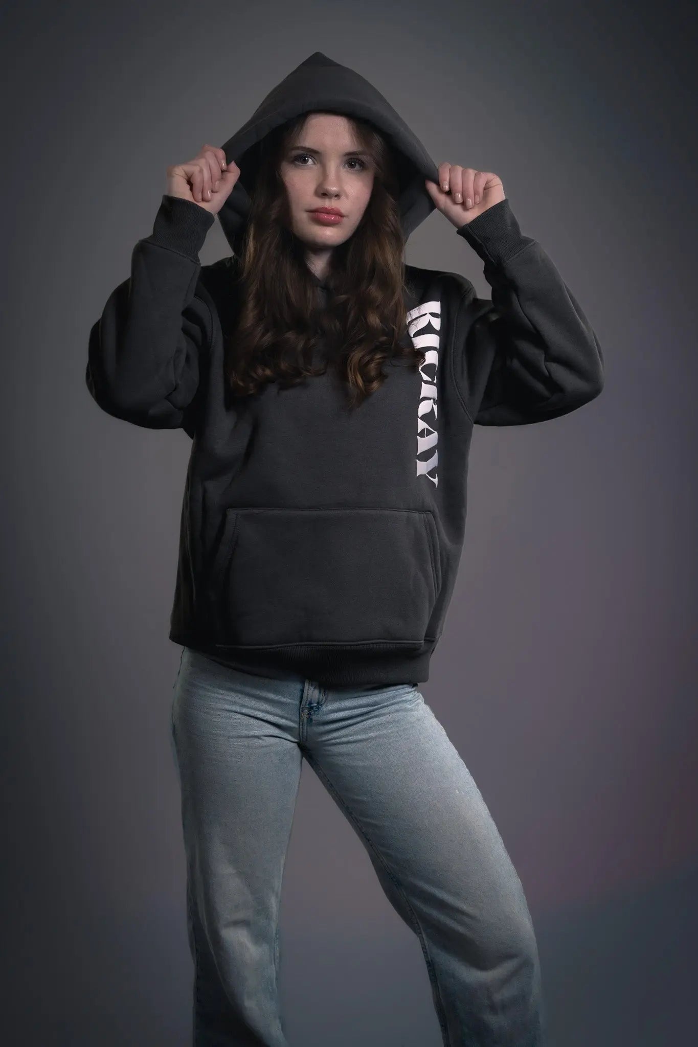 Rickay grey hoodie outfit modern streetwear style